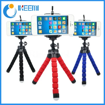 Staffa per fotocamera del telefono Mini supporto per telefono portatile per selfie con polpo e tiro pigro