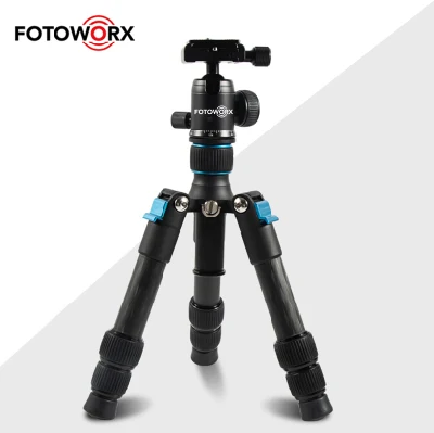 Fotoworx Mini treppiede in fibra di carbonio per la fotografia con fotocamera DSLR